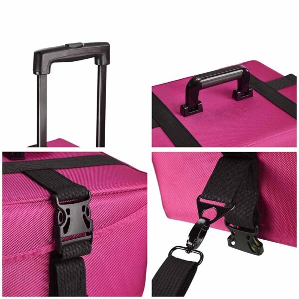 Byootique Rolling Makeup Suitcase with Drawers Nylon - Image 7