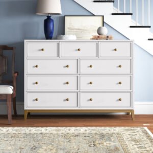 New 9 Drawer 60'' W Double Dresser