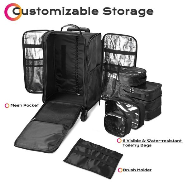 Byootique Rolling Case with Detach Trolley Wheels & Compartments - Image 2