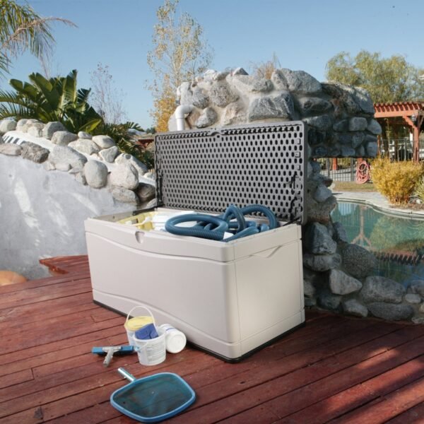 Lifetime 60'' W 130 Gallons Water Resistant Polyethylene Plastic Lockable Deck Box - Image 9