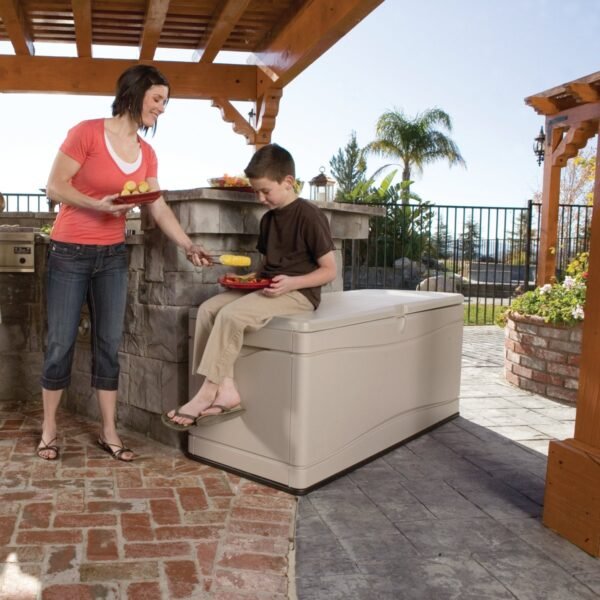Lifetime 60'' W 130 Gallons Water Resistant Polyethylene Plastic Lockable Deck Box - Image 27