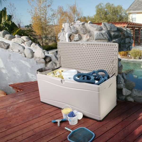 Lifetime 60'' W 130 Gallons Water Resistant Polyethylene Plastic Lockable Deck Box - Image 32