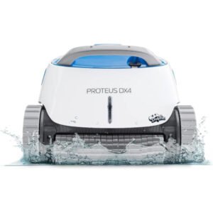 Dolphin Proteus DX4 Automatic Robotic Pool Vacuum Cleaner, Wall Climbing, Waterline Scrubber Brush, Ideal for In-Ground Pool up to 50 FT in Length