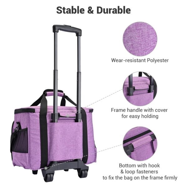 Yescom Rolling Sewing Machine Tote Trolley on Wheels - Image 4