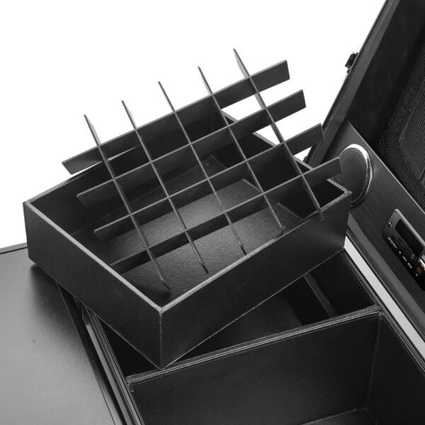 Byootique Nail Tech Desk with Drawers Speaker Mirror Left Handed - Image 5