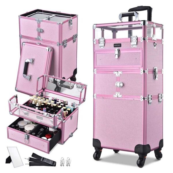 Byootique 2in1 Rolling Makeup Case Nail Polish Organizer Case - Image 6