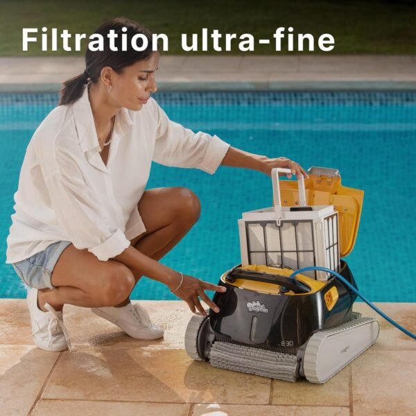 Dolphin E30 Electric Pool Cleaner Robot - Wall Cleaning, In-Ground Pool Up to 12 m - Image 4