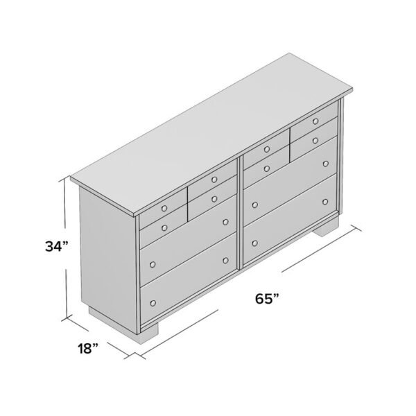 Cooksey 6 Drawer 65'' W Double Dresser - Image 6
