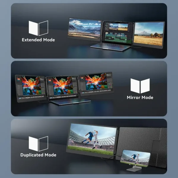 14" Portable Triple Laptop Screen Extender - Image 4