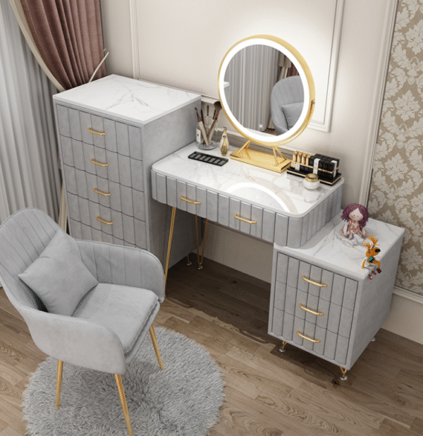 Nordic light luxury dressing table storage cabinet integrated net red ins wind dressing table dressing table large bedroom modern and simple - Image 3