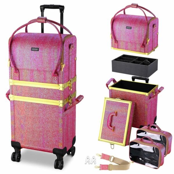 Byootique Makeup Artist Case on Wheels Hairstylist Case - Image 6