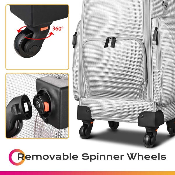 Byootique Makeup Case on Wheels with Trays & Large Capacity - Image 5