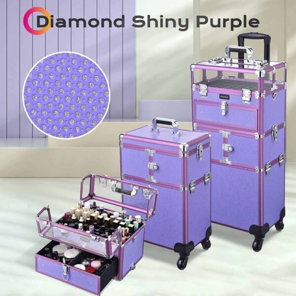 Byootique 2in1 Rolling Makeup Case Nail Polish Organizer Case - Image 7