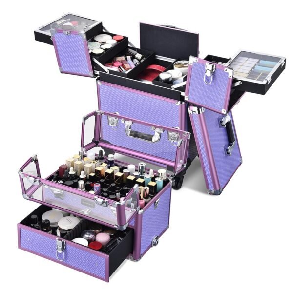 Byootique 2in1 Rolling Makeup Case Nail Polish Organizer Case - Image 5