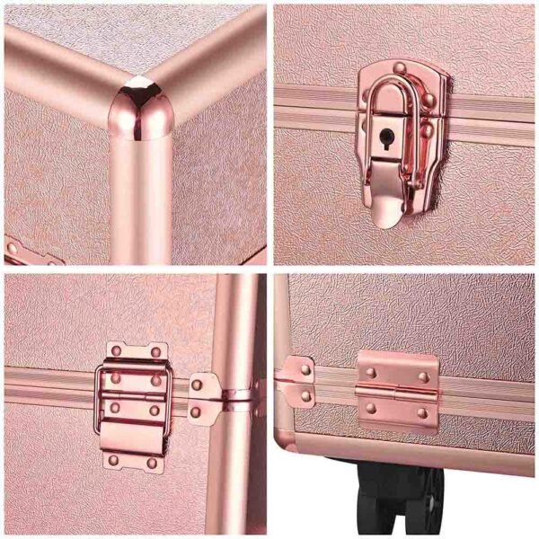 Byootique Rose Rolling Makeup Case with Drawers 4in1 - Image 8