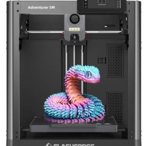 FLASHFORGE Adventurer 5M 3D Printer with Fully Auto Leveling, Max 600mm/s High Speed Printing, 280°C Direct Extruder with 3S Detachable Nozzle, Core XY All Metal Structure, Print Size 220x220x220mm