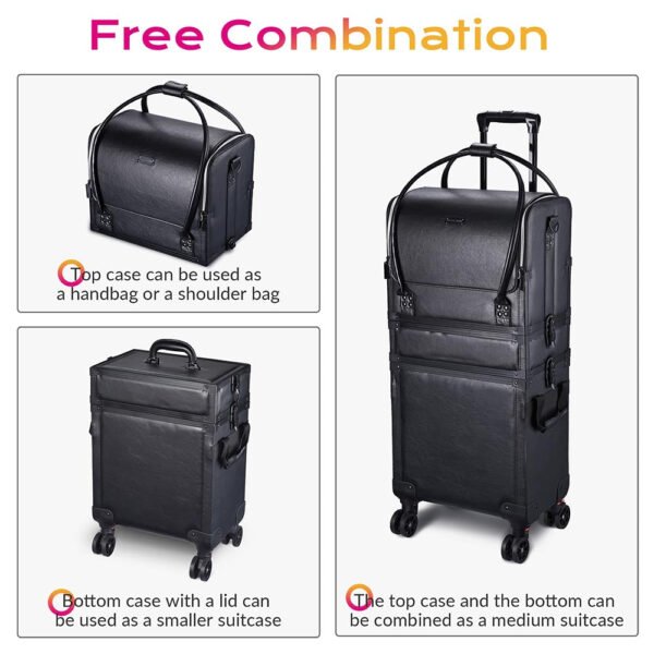 Byootique Makeup Artist Case on Wheels Hairstylist Case - Image 5