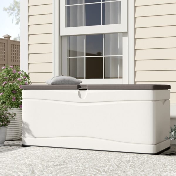 Lifetime 60'' W 130 Gallons Water Resistant Polyethylene Plastic Lockable Deck Box - Image 8