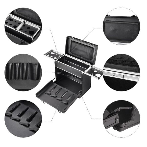 Byootique Hair Stylist Rolling Case Lock Hairdresser Tool Case - Image 5