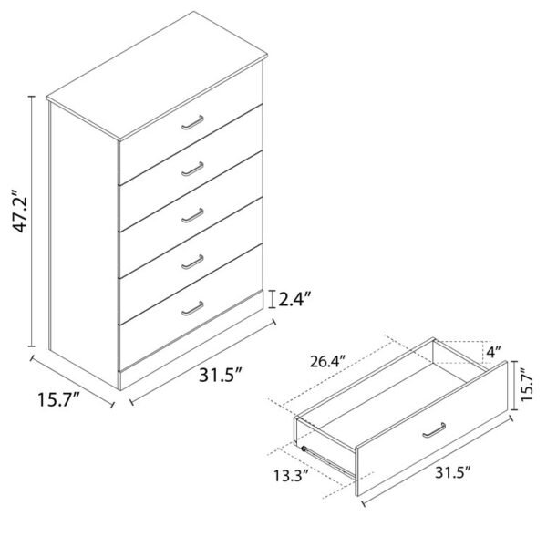 5 Drawer 31.5'' W Dresser - Image 12