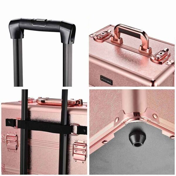 Byootique Rose Rolling Makeup Case with Drawers 4in1 - Image 7