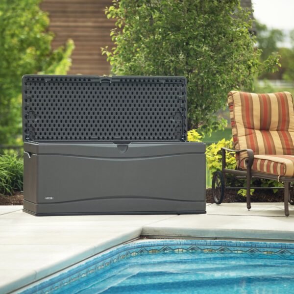 Lifetime 60'' W 130 Gallons Water Resistant Polyethylene Plastic Lockable Deck Box - Image 13