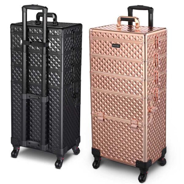 Byootique 4 in 1 Rolling Makeup Case with Lock Nail Polish Slots - Image 3