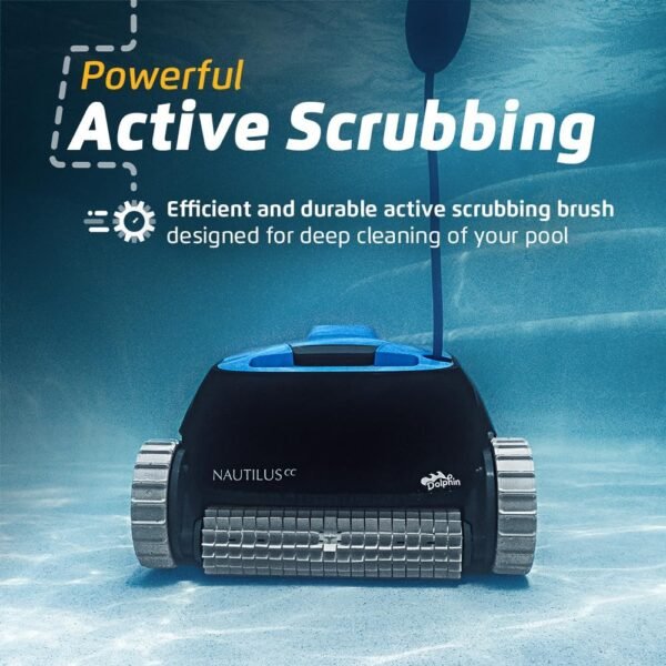 Dolphin Nautilus CC Automatic Robotic Pool Vacuum Cleaner Wall Climbing Scrubber Brush - Image 6