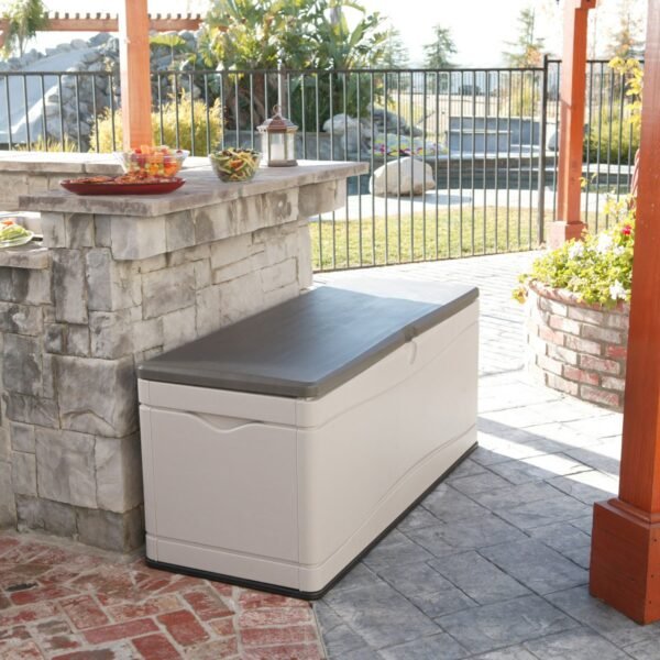 Lifetime 60'' W 130 Gallons Water Resistant Polyethylene Plastic Lockable Deck Box - Image 3