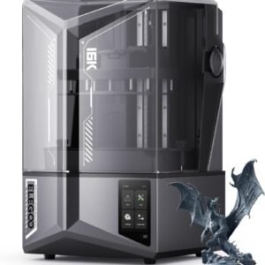 ELEGOO Saturn 4 Ultra 16K Resin 3D Printer with Flip-up Lid, Smart Tank Heating at 30℃, 150mm/h High Speed Printing, Large Printing Size of 8.33x4.66x8.66 Inches