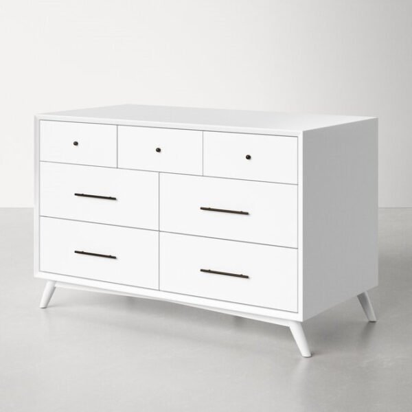 7 Drawer Williams 56'' W Solid Wood Dresser - Image 9