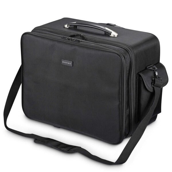 Byootique Rolling Makeup Case on Wheels Cosmetic Organizer 1680D Oxford - Image 2