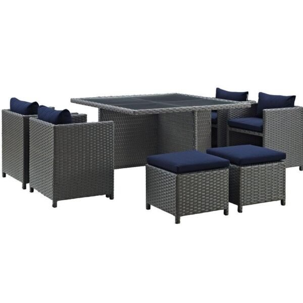 Tripp Square 6 - Person 52.5'' Long Dining Set with Cushions - Image 9