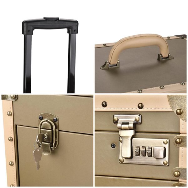 Byootique XLarge Rolling Makeup Lockable Hair Stylist Train Case - Image 5