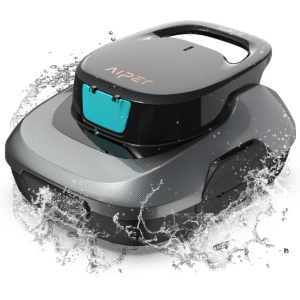 AIPER Scuba SE Robot Pool, Cordless Pool Vacuum, 90 Minutes Cleaning, Automatic Parking Function, Compact and Lightweight Pool Cleaner, Ideal for Above Ground Pools 80㎡