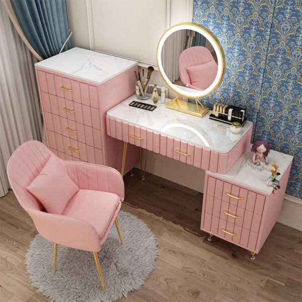 Nordic light luxury dressing table storage cabinet integrated net red ins wind dressing table dressing table large bedroom modern and simple - Image 6