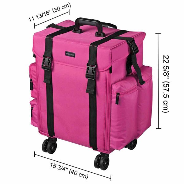 Byootique Rolling Makeup Suitcase with Drawers Nylon - Image 9