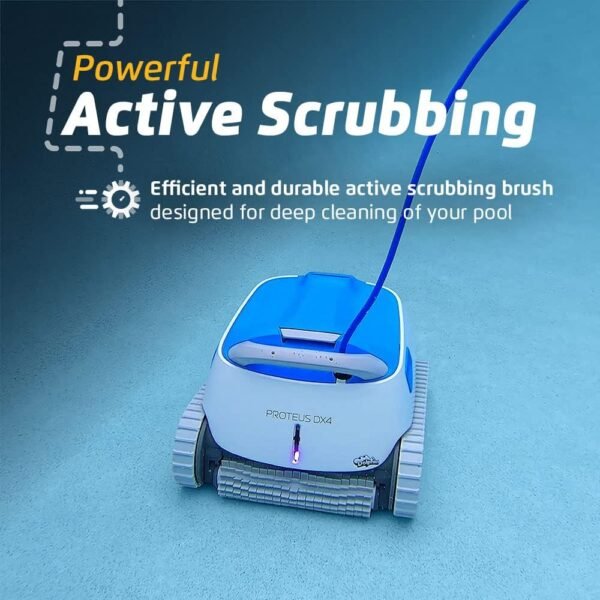 Dolphin Proteus DX4 Automatic Robotic Pool Vacuum Cleaner, Wall Climbing, Waterline Scrubber Brush, Ideal for In-Ground Pool up to 50 FT in Length - Image 9