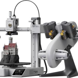 Bambu Lab A1 Mini Combo, A1 Mini 3D Printer and AMS lite, Support Multi-Color 3D Printing, High Speed & Precision, Full-Auto Calibration & Active Flow Rate Compensation, ≤48 dB Quiet FDM 3D Printers
