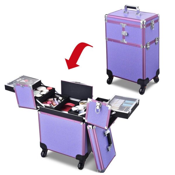 Byootique 2in1 Rolling Makeup Case Nail Polish Organizer Case - Image 11