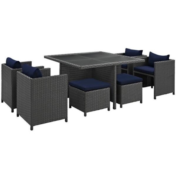 Tripp Square 6 - Person 52.5'' Long Dining Set with Cushions - Image 2
