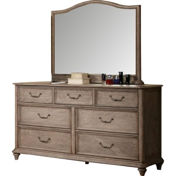 Diane 7 Drawer 66'' W Dresser with Mirror - Image 3