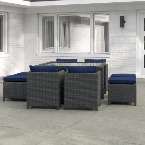 Tripp Square 6 - Person 52.5'' Long Dining Set with Cushions - Image 6