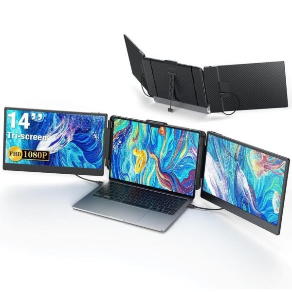 14" Portable Triple Laptop Screen Extender